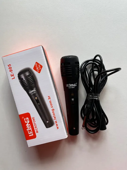 Microfone Condensador Lelong LE-905 com Fio - Novo