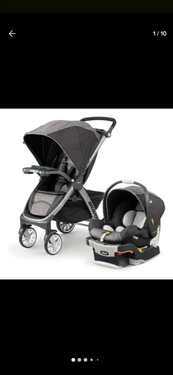 Carrinho de Bebê<br><br>Carrinho De Bebê Chicco Bravo Com Bebê Conforto Isofix - Foto 2