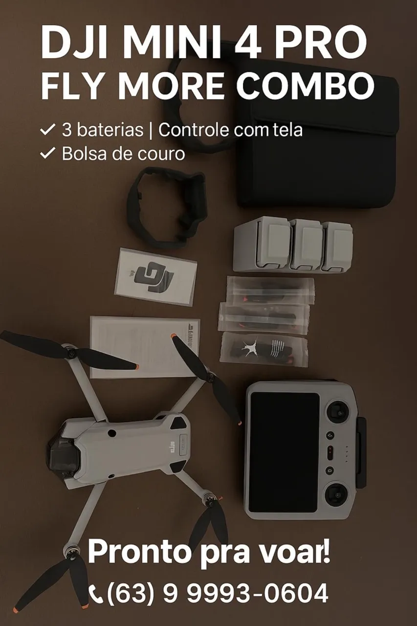 DJI Mini 4 Pro Fly More Combo - Novo!