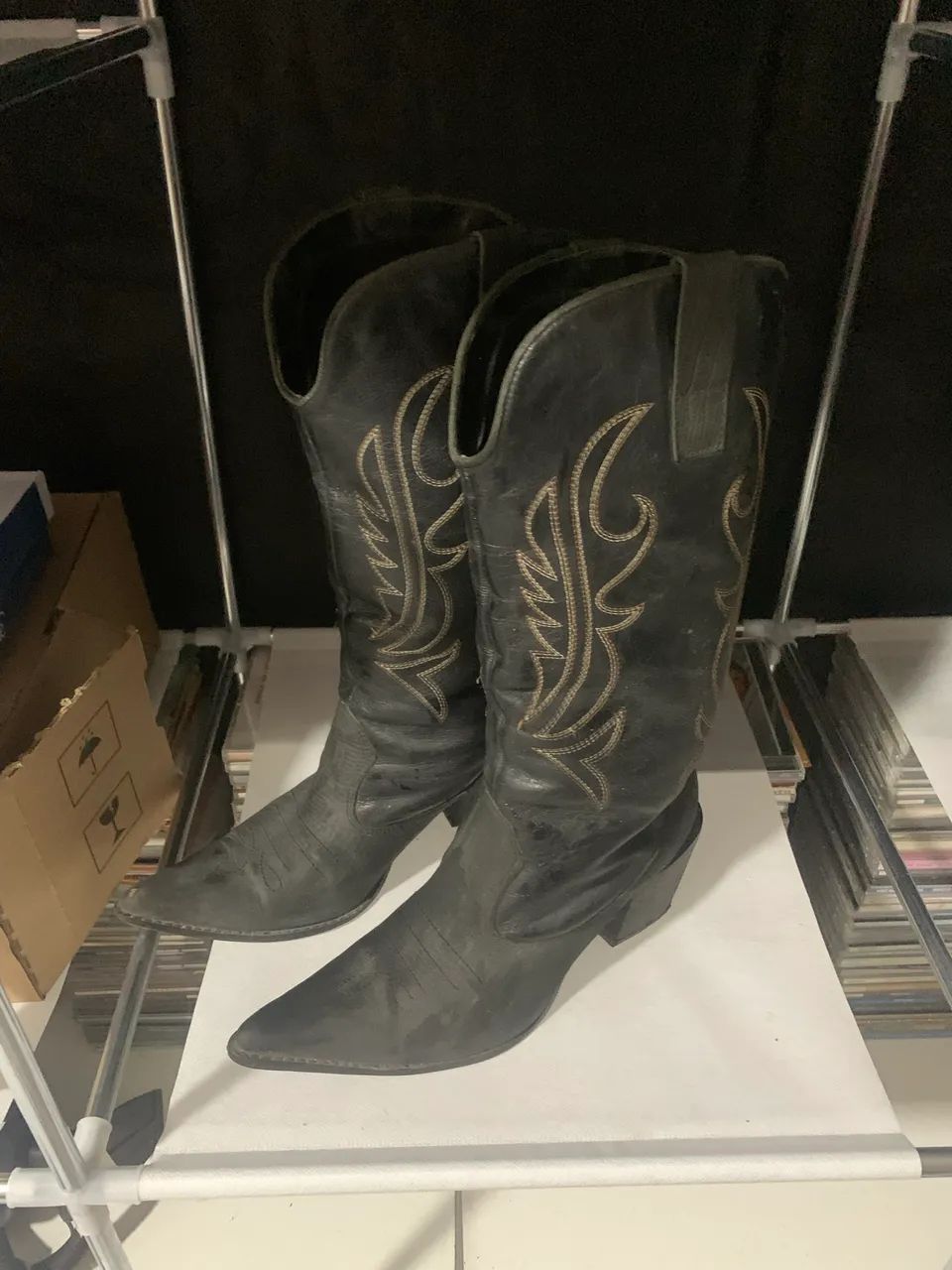 Bota Feminina - Calça bem 36 - Em couro 