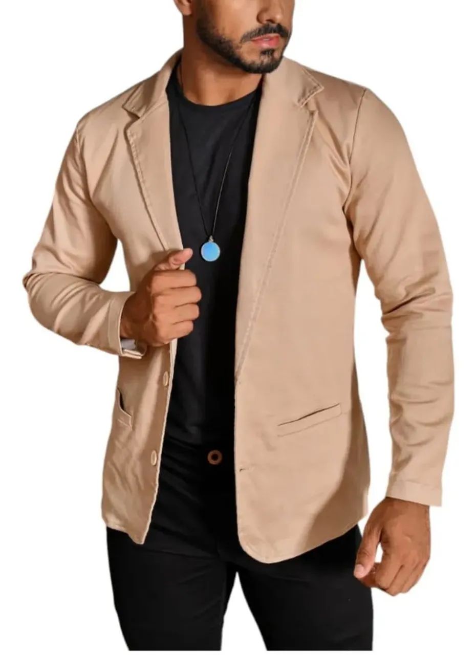 Blazer bege elegante para homem - Foto 3