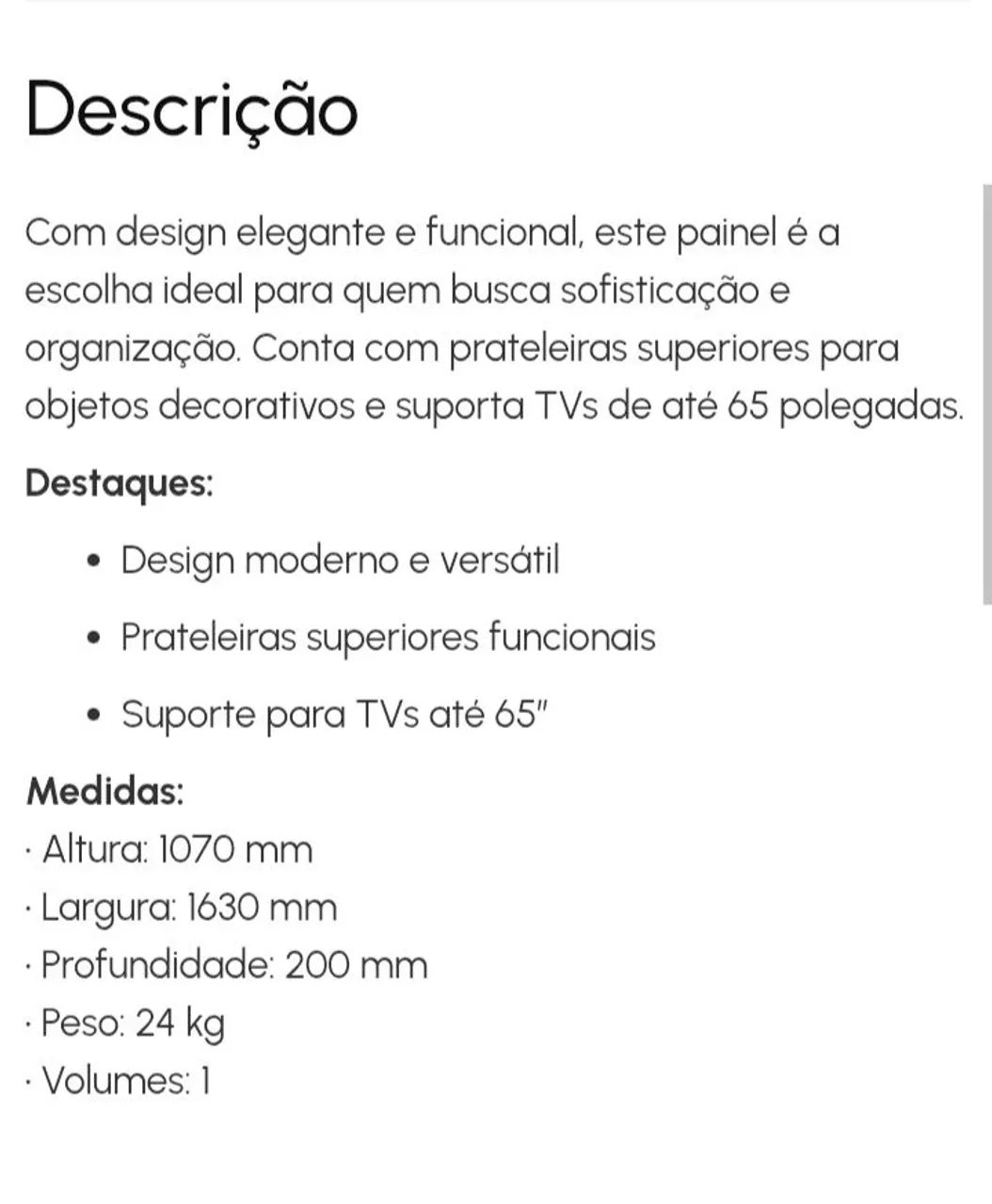 PAINEL PARA TV / RACK - Foto 3