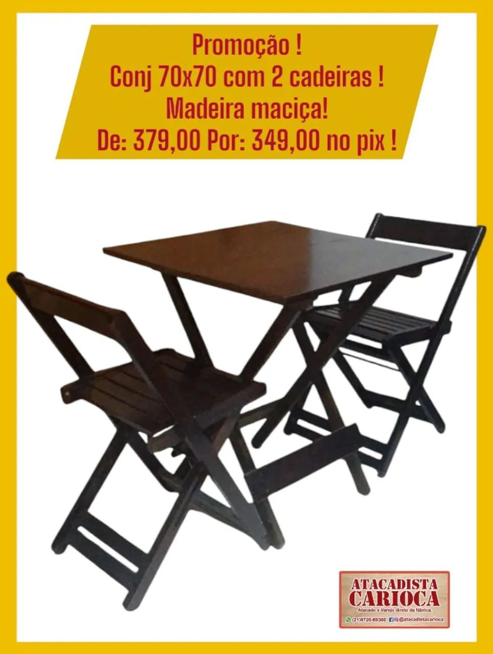 Mesas e Cadeiras Dobráveis - Super Promoção - Atacado e Varejo