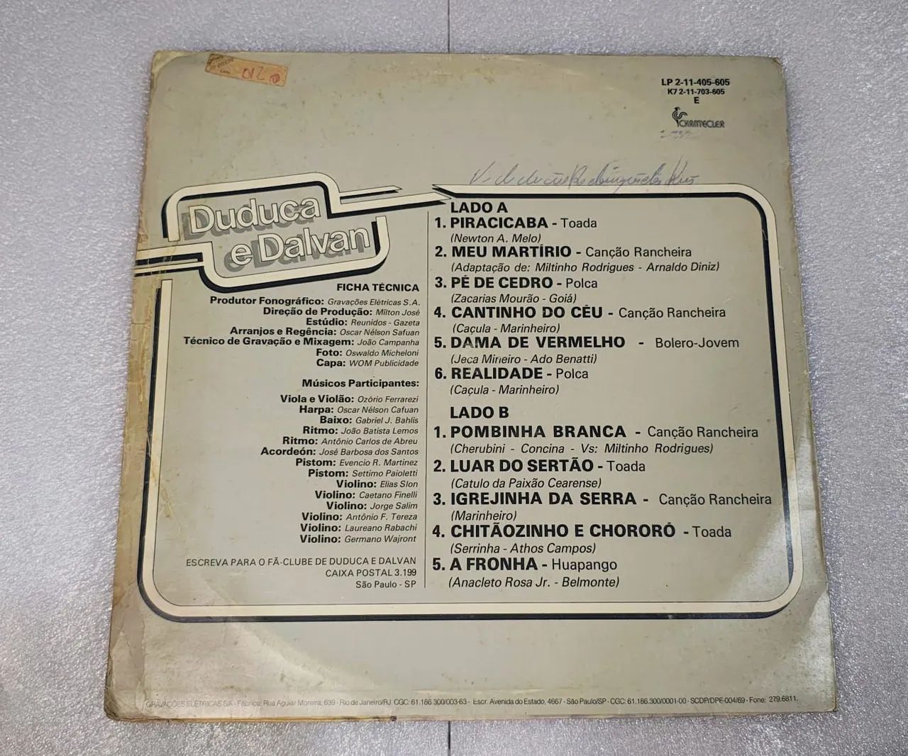 Disco de Vinil Duduca e Dalvan  - Foto 2