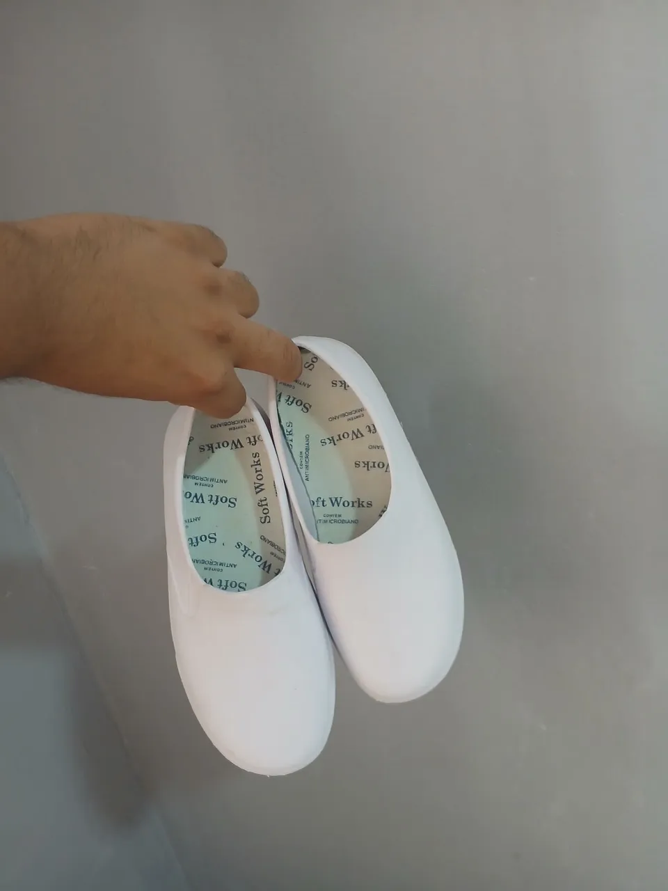 Sapatos Branco Soft Works Antimicrobianos