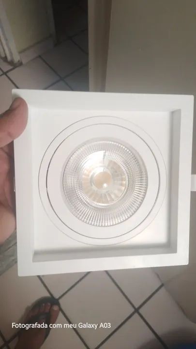 Luminária LED de teto redonda branca