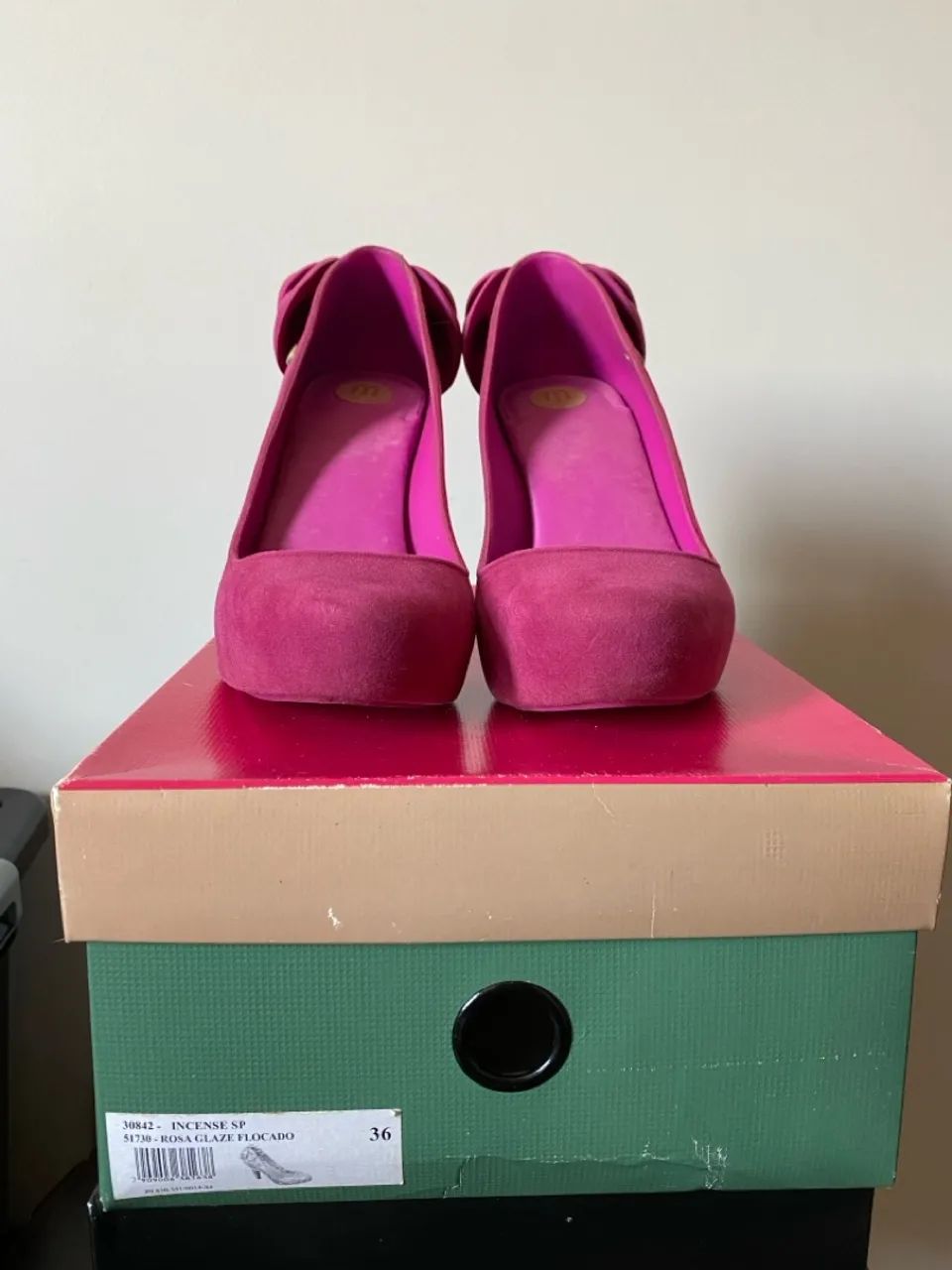 Scarpin Melissa Incense Rosa Flocado Laço - Foto 3