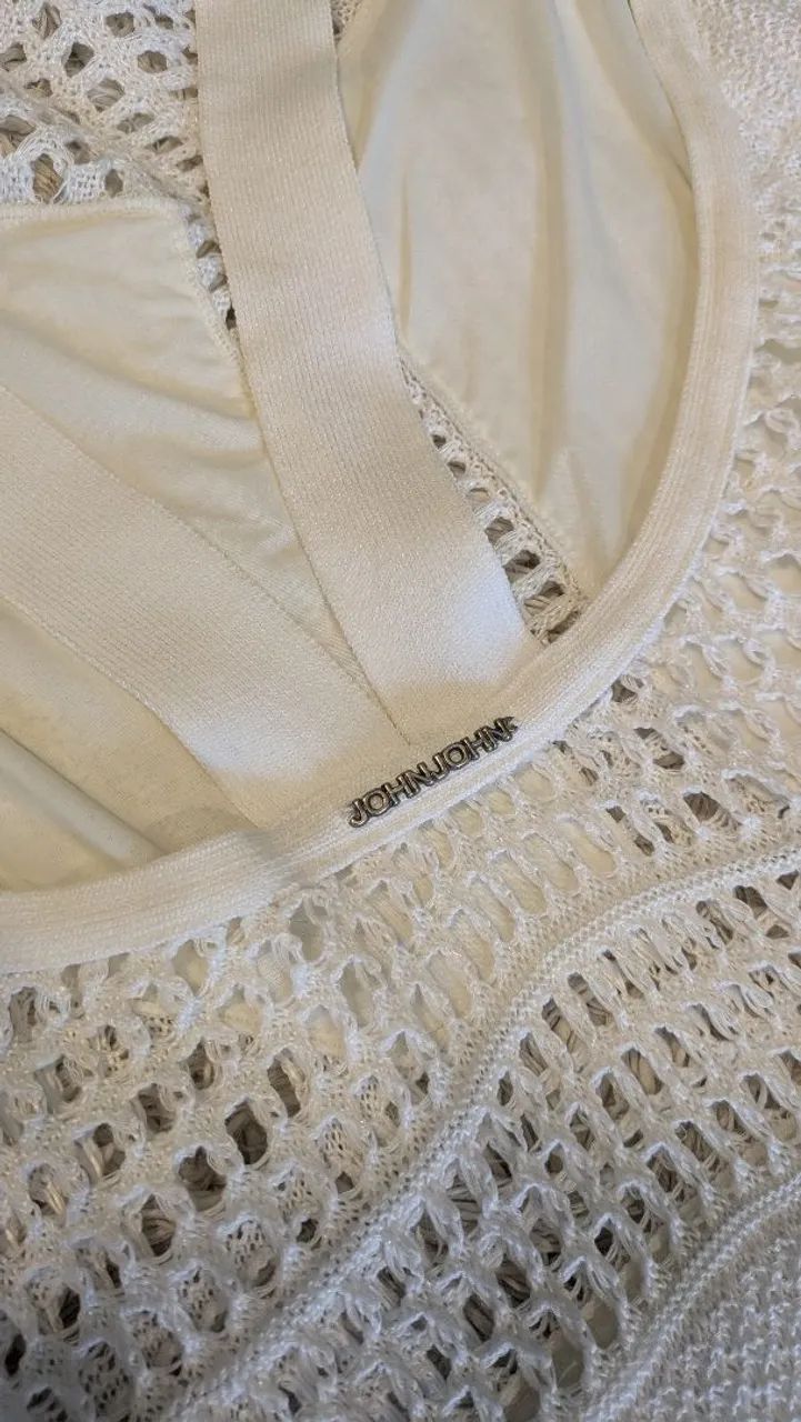 Vestido Branco de Renda | John John | Como Novo | M - Foto 3
