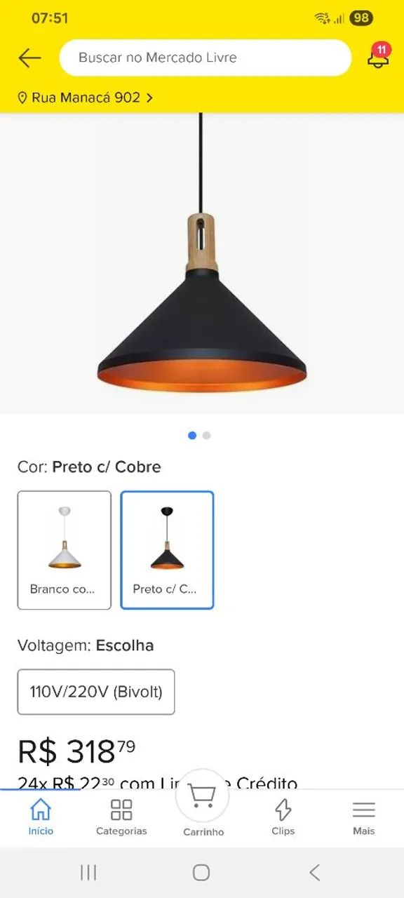 Pendente Itamonte Alumínio/Madeira - Foto 2