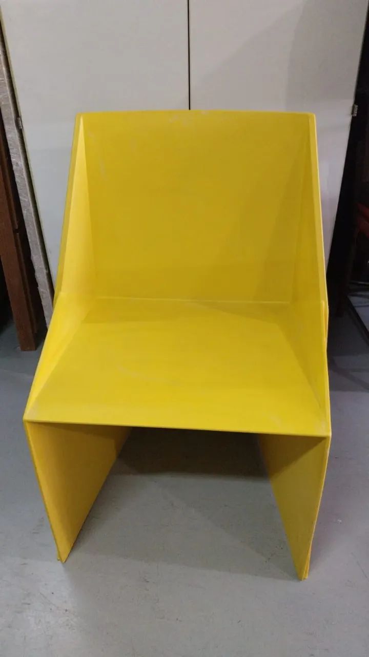 Cadeira de Escritório Origami - Amarela - Foto 5