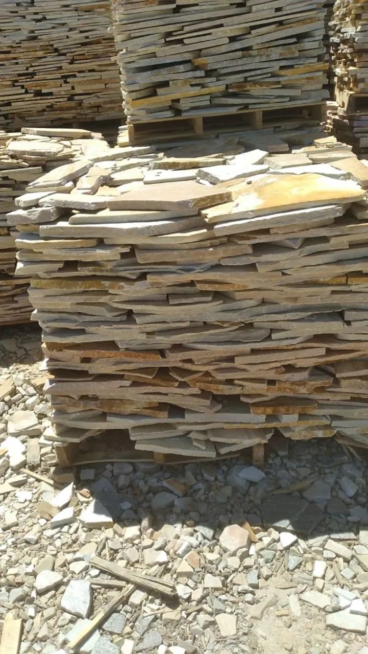 Cacos de pedras são Tomé mesclado amarelo para revestimentos  - Foto 3