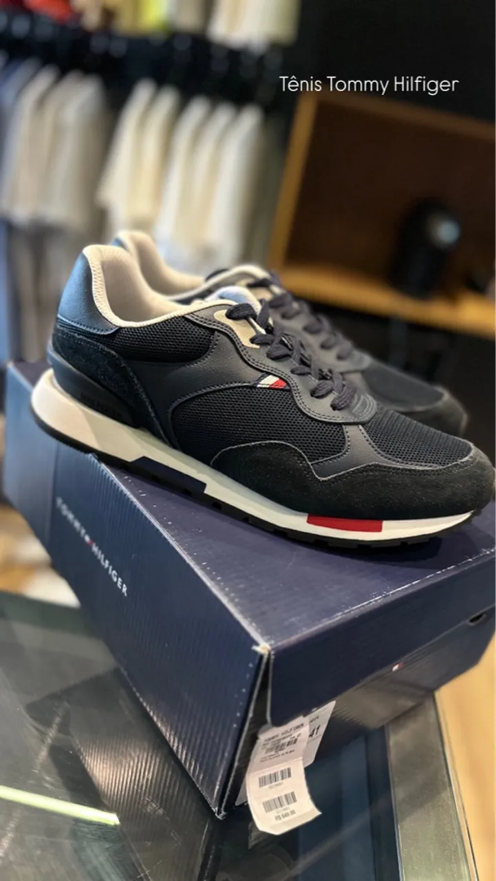 Tênis Tommy Hilfiger Azul Marinho - Novo e Original