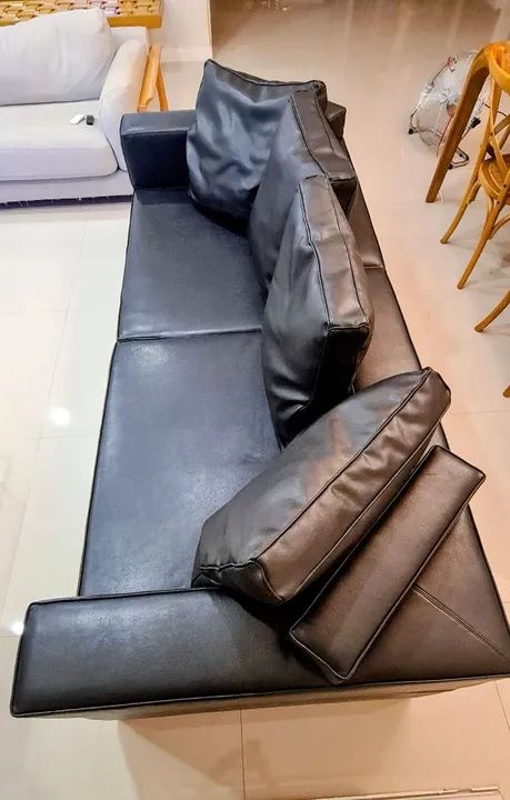 Sofá de Courissimo Preto 4 Lugares - Foto 4