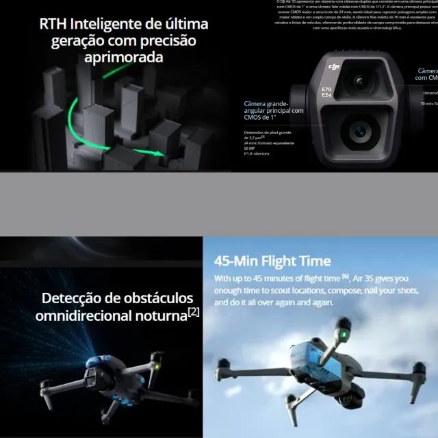 DJI Air3 S, Combo, Controle Tela! - Foto 4