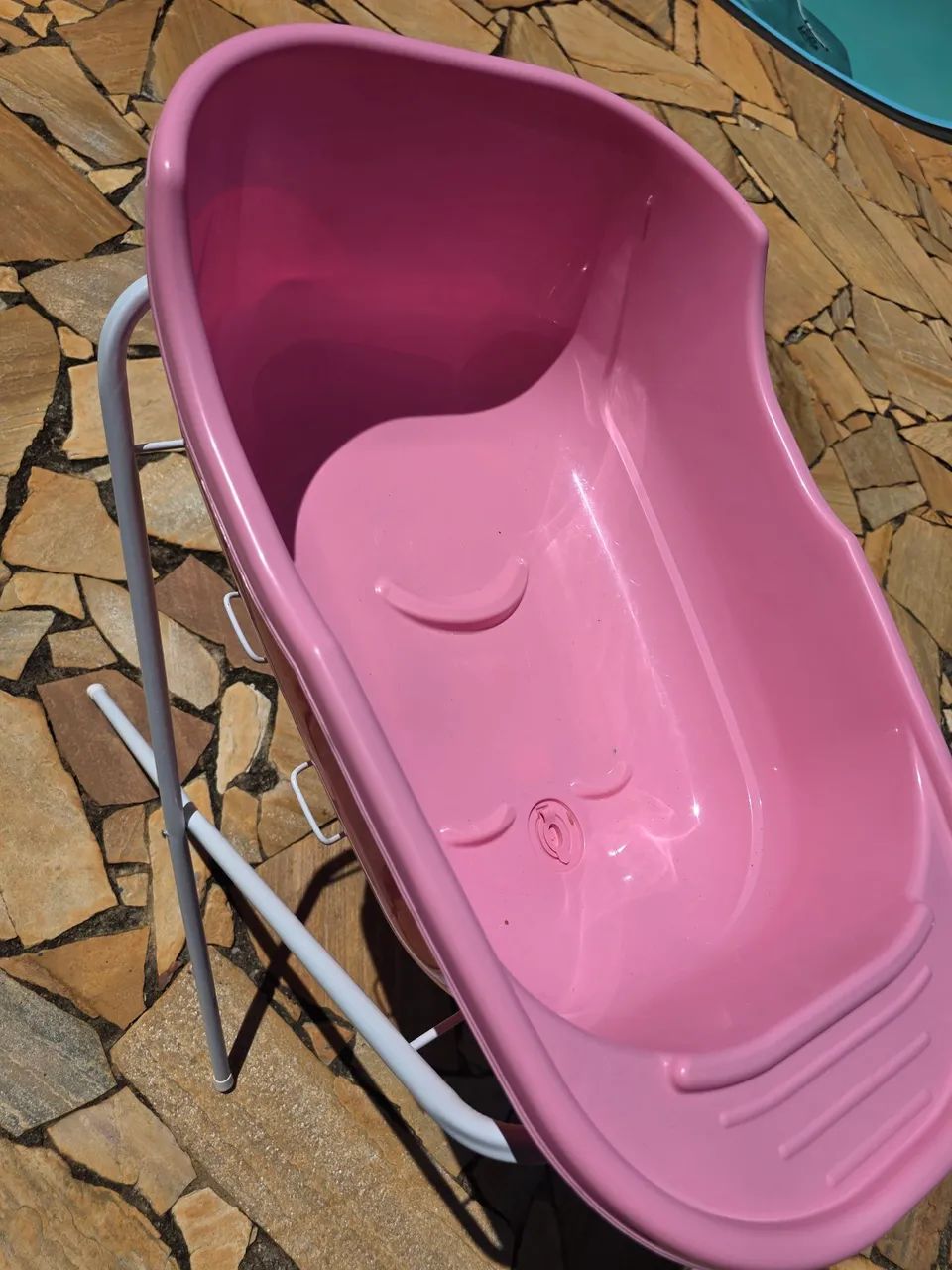 Banheira e suporte bebê rosa - Foto 4