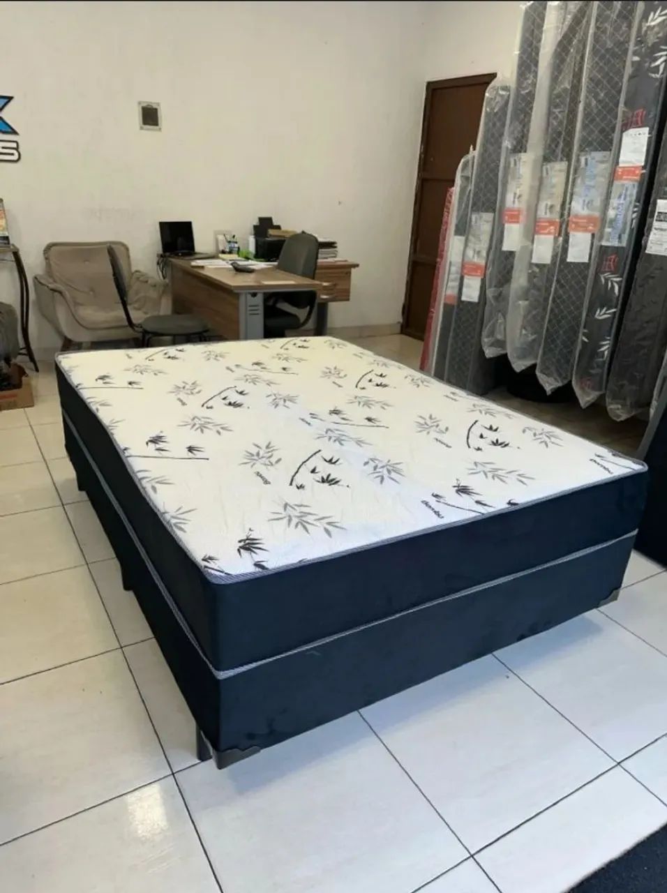 Cama Box de Casal de molas conjugadas colchão 22 cms  - Foto 5