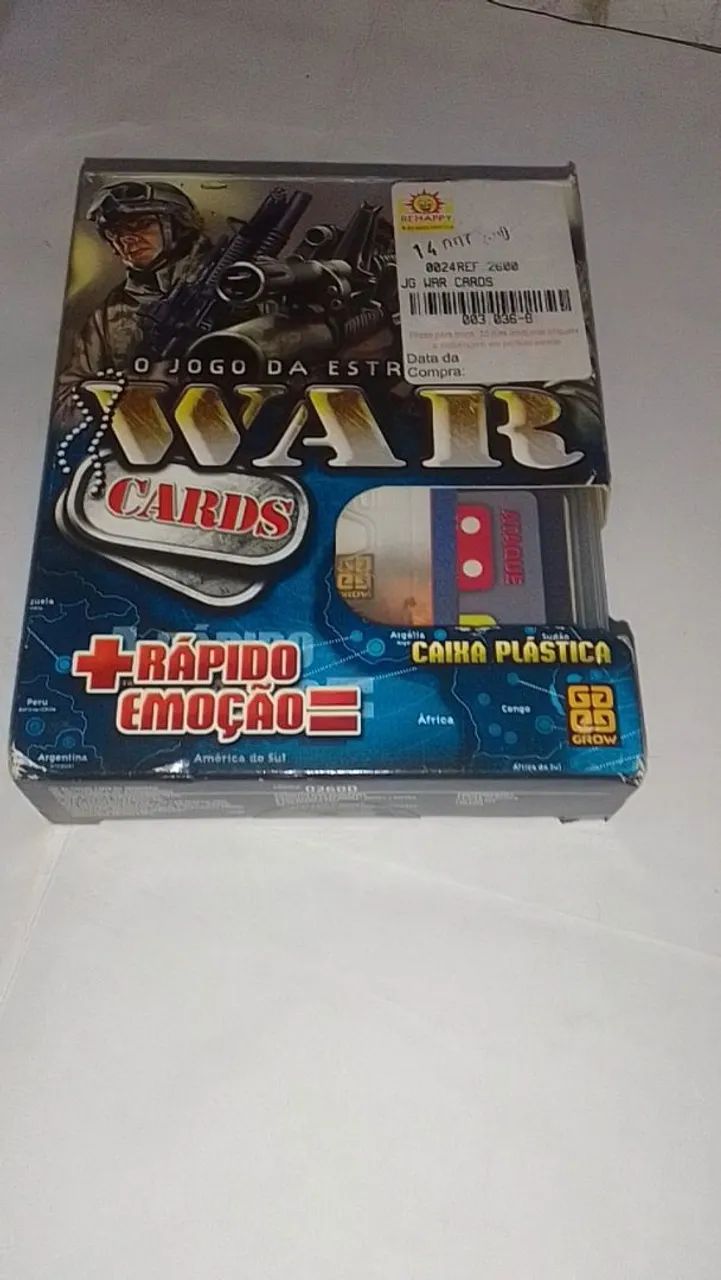 Jogo WAR Cartas Grow - Completo, com estojo original e em ótimo estado<br> - Foto 3