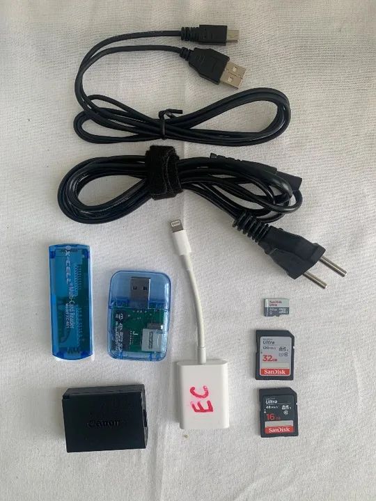 Fotografia completo - Corpo, lente e Flash Canon com acessórios. - Foto 5