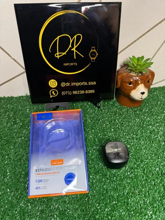 Fone de Ouvido Bluetooth Sem Fio Minimalista Inova - Foto 2