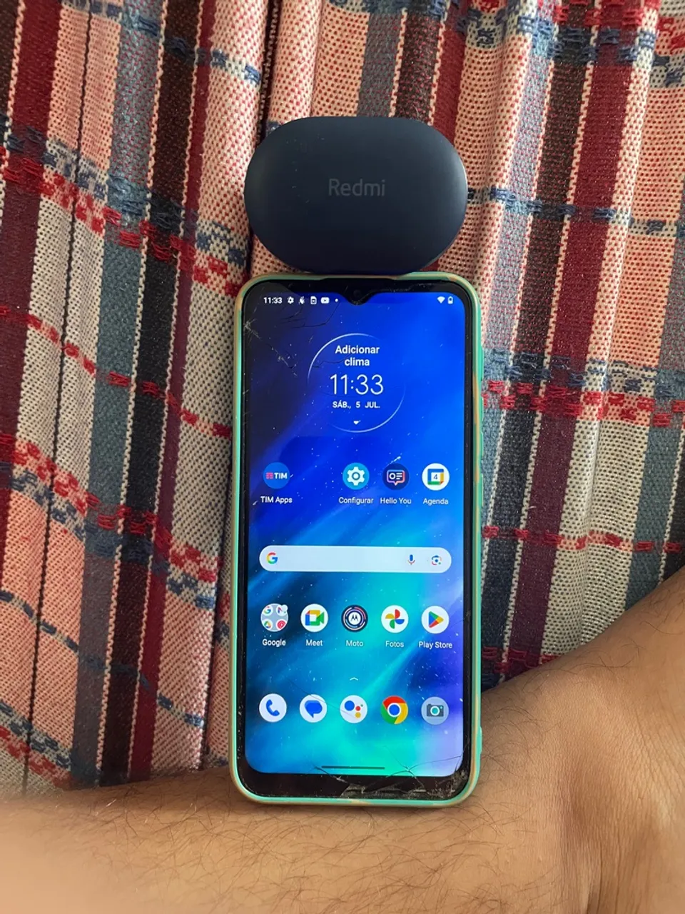 Motorola One fusion + Fone Redmi
