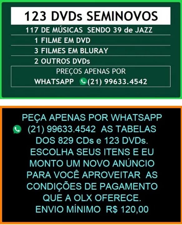 123 DVDs SEMINOVOS - COLEÇÃO PARTICULAR - ABAIXO ALGUNS TÍTULOS - Foto 3