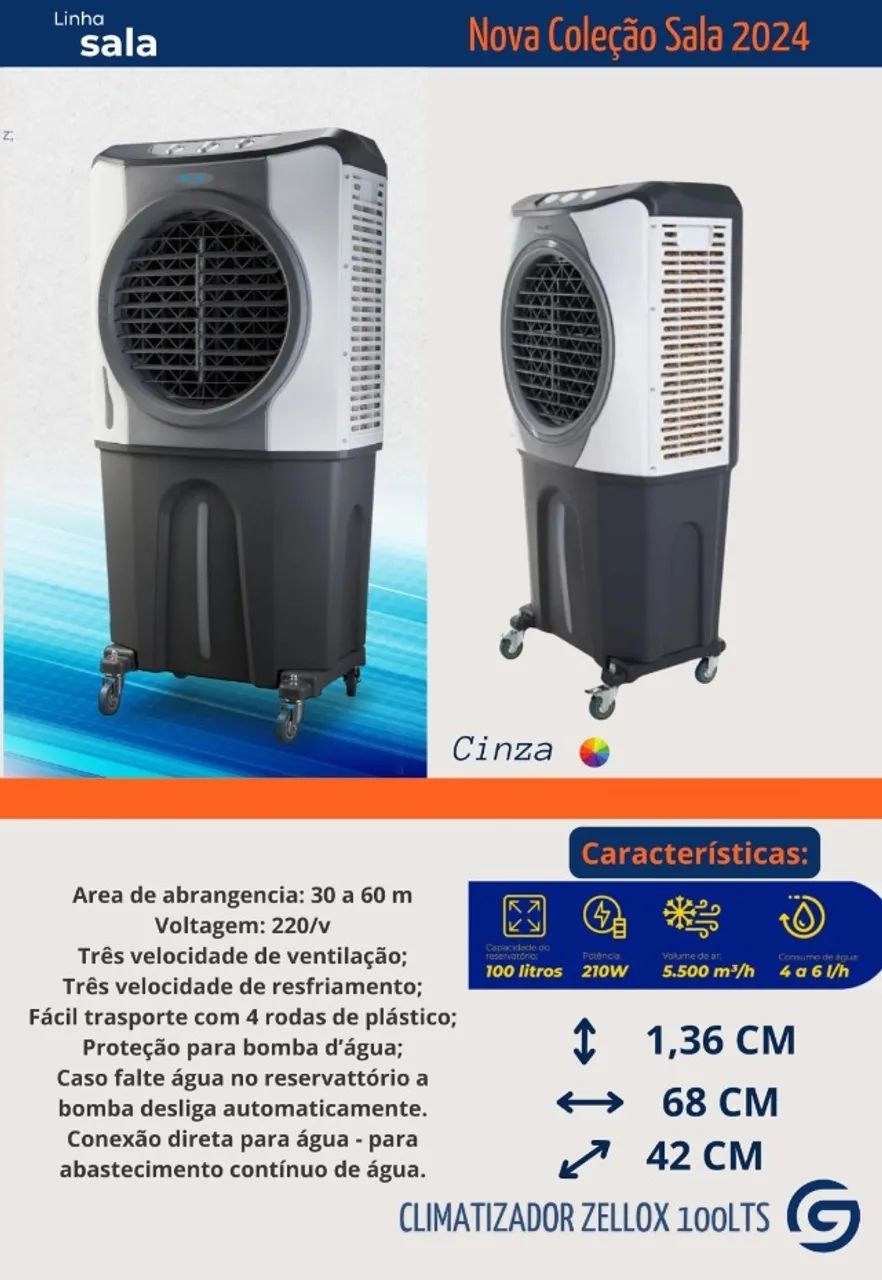 Climatizador Zelox 100 litros