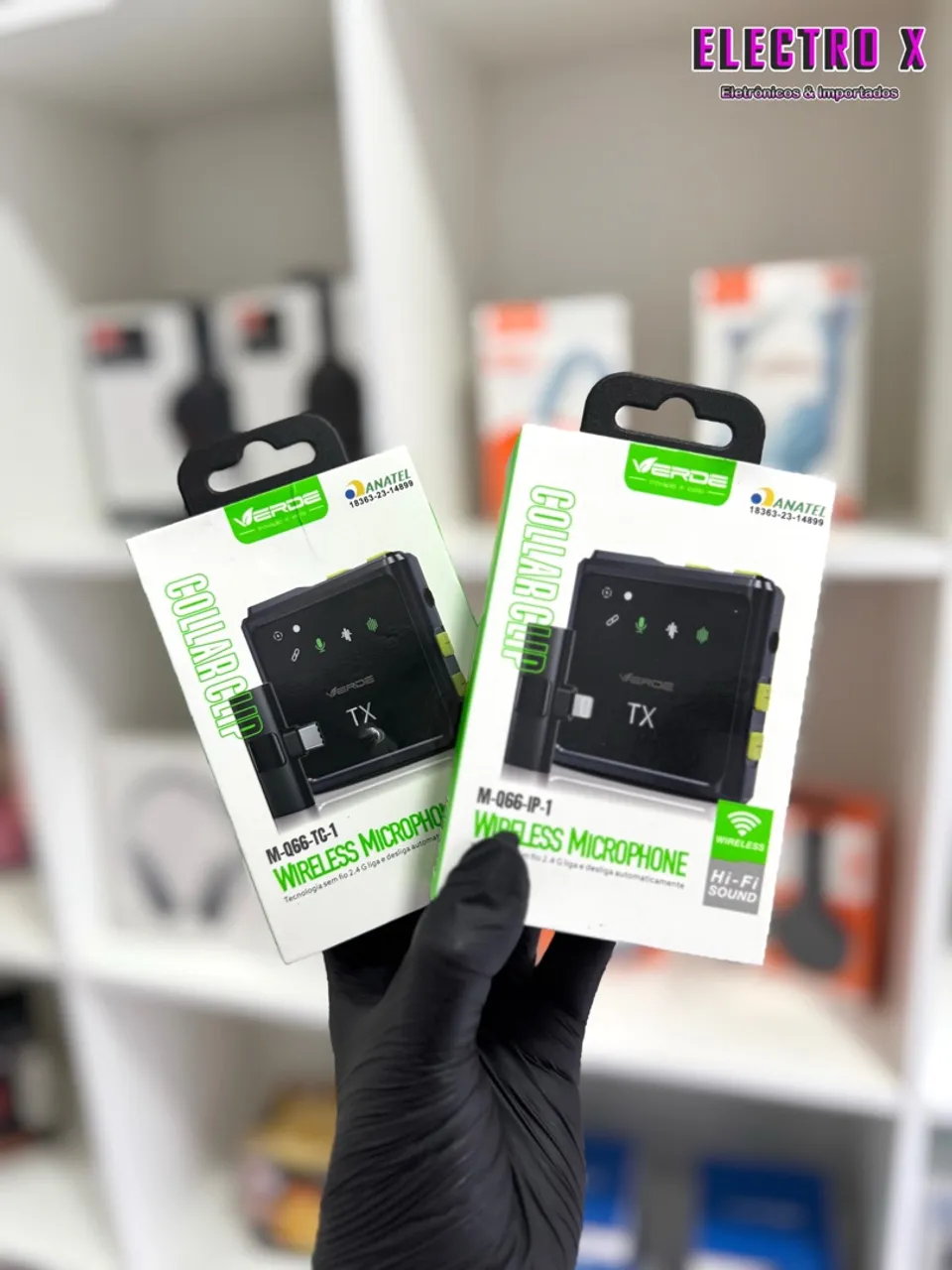 Microfone de Lapela TX - Verde 1 microfone