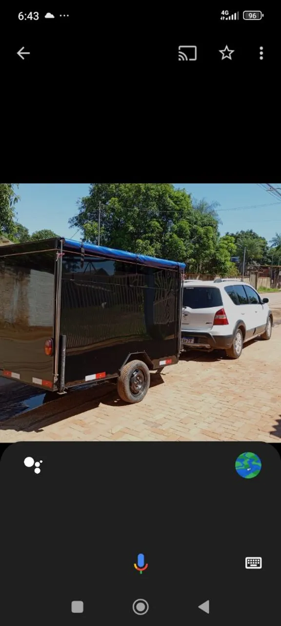 Carreta reboque para carga leve