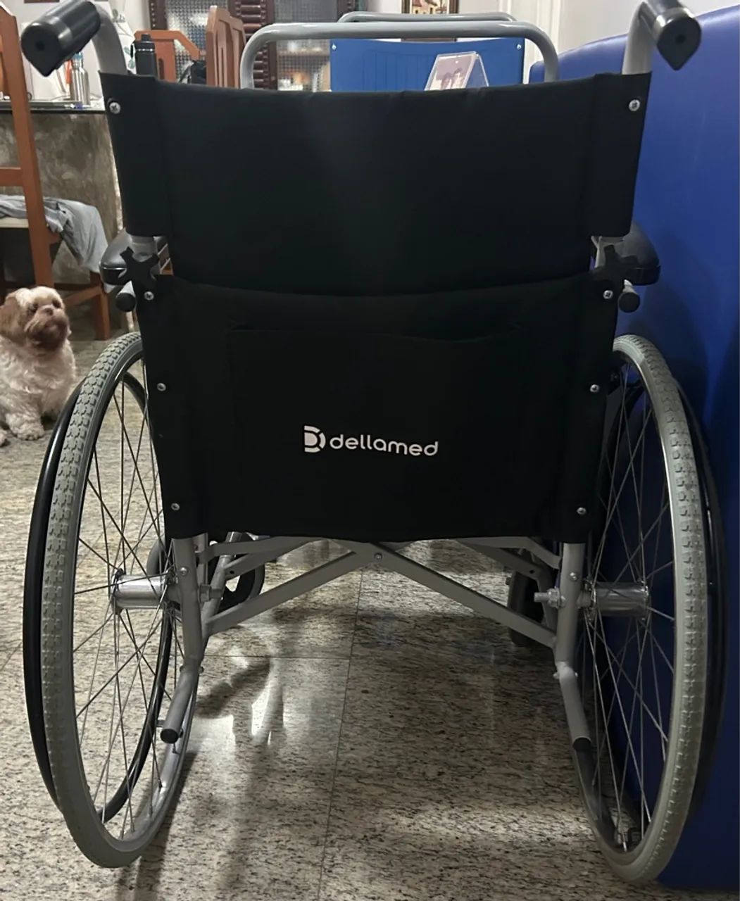 Cadeira de Rodas Dobrável em Aço até 100 Kg D100 Dellamed - Foto 2