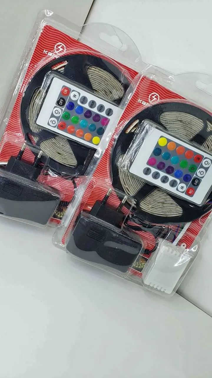 Fitas de LED Coloridas com Controle Remoto