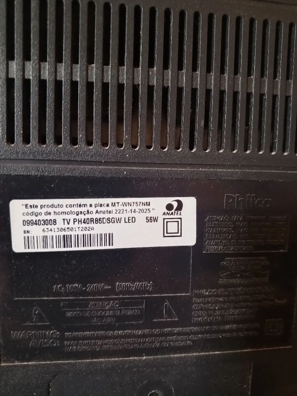 Vendendo pra retirada de peças tv