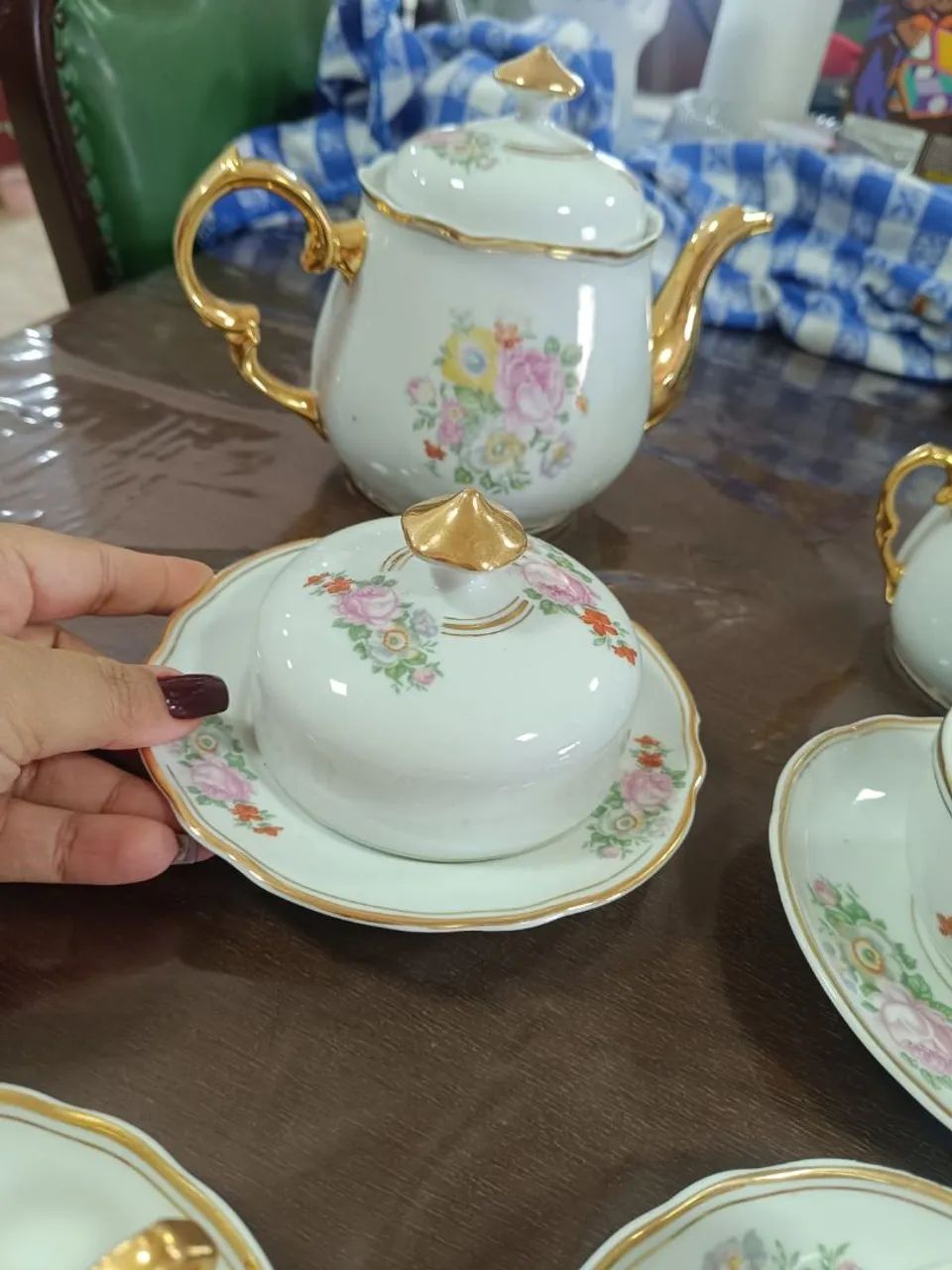 Conjunto de xícaras de porcelana vintage63824569710977125