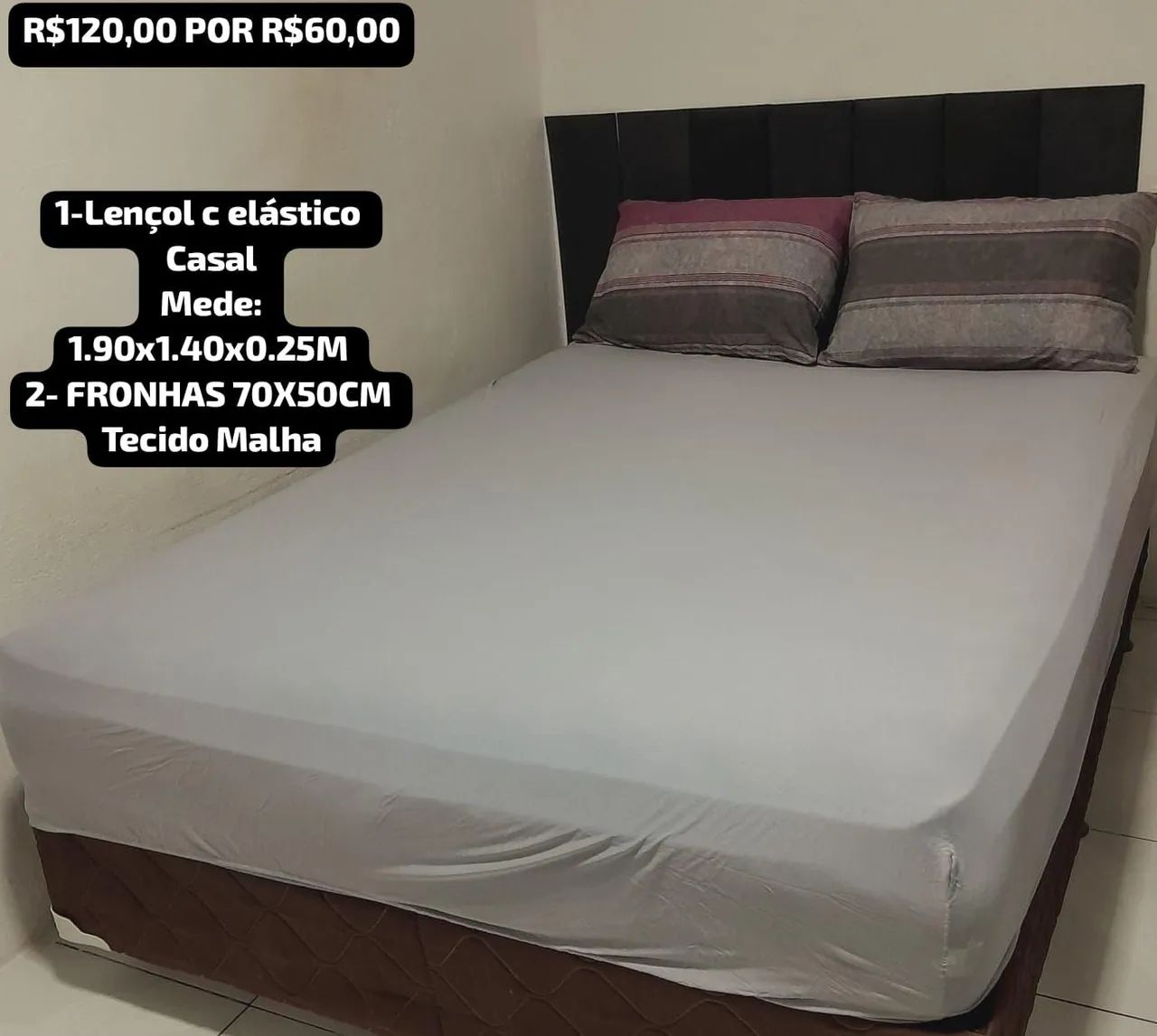 Jogos de cama casal com elástico  - Foto 5