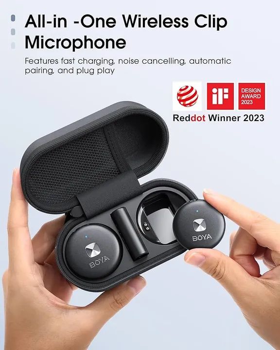 Microfone Sem Fio Boya duplo tipo c  - Foto 2