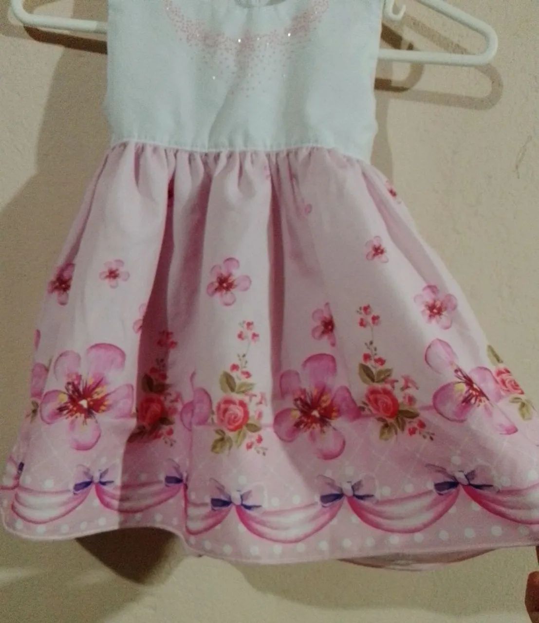 Vestido Infantil 2 Anos - Rosa com Flores - Foto 3
