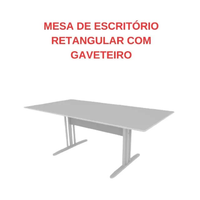 MESA DE ESCRITÓRIO TAMANHO  GRANDE COM  GAVETEIRO