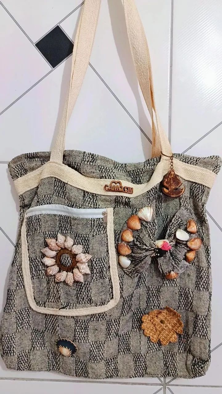 Bolsa de Praia grande com dois zíper