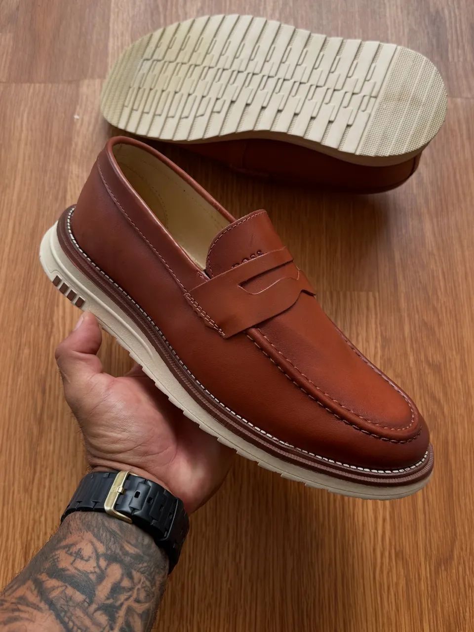 Sapato Mocassim de couro - Foto 2