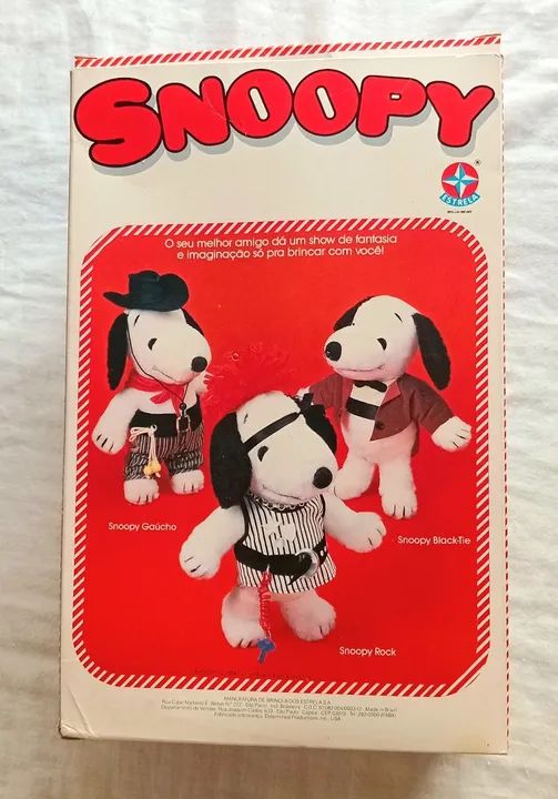 Boneco Pelúcia Snoopy Rock Estrela Anos 60 Raro Na Caixa - Foto 2