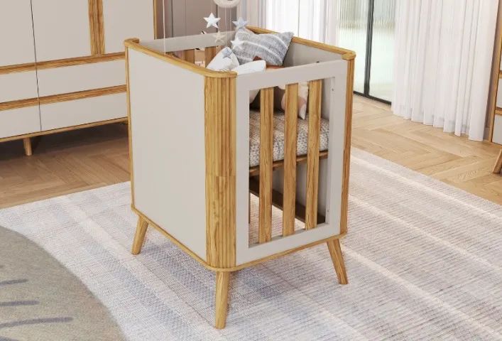 Berço Retro Evolution Theo 4x1, 100% MDF (Novo) - Foto 3
