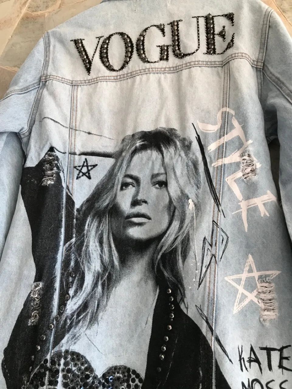 Linda Jaqueta Jeans KATE MOSS VOGUE - Foto 3