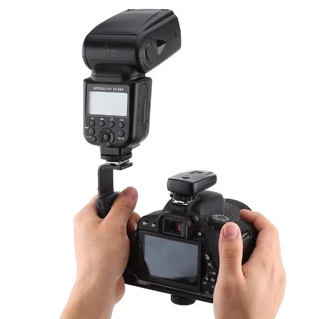 Manopla Flash Bracket "L" com Sapata para Câmera DSLR ou Filmadora - Foto 5