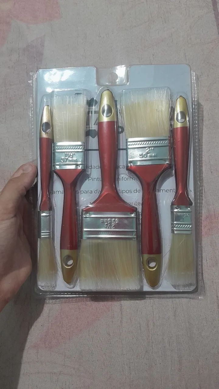Jogo de pincéis kit pincel casa construção 