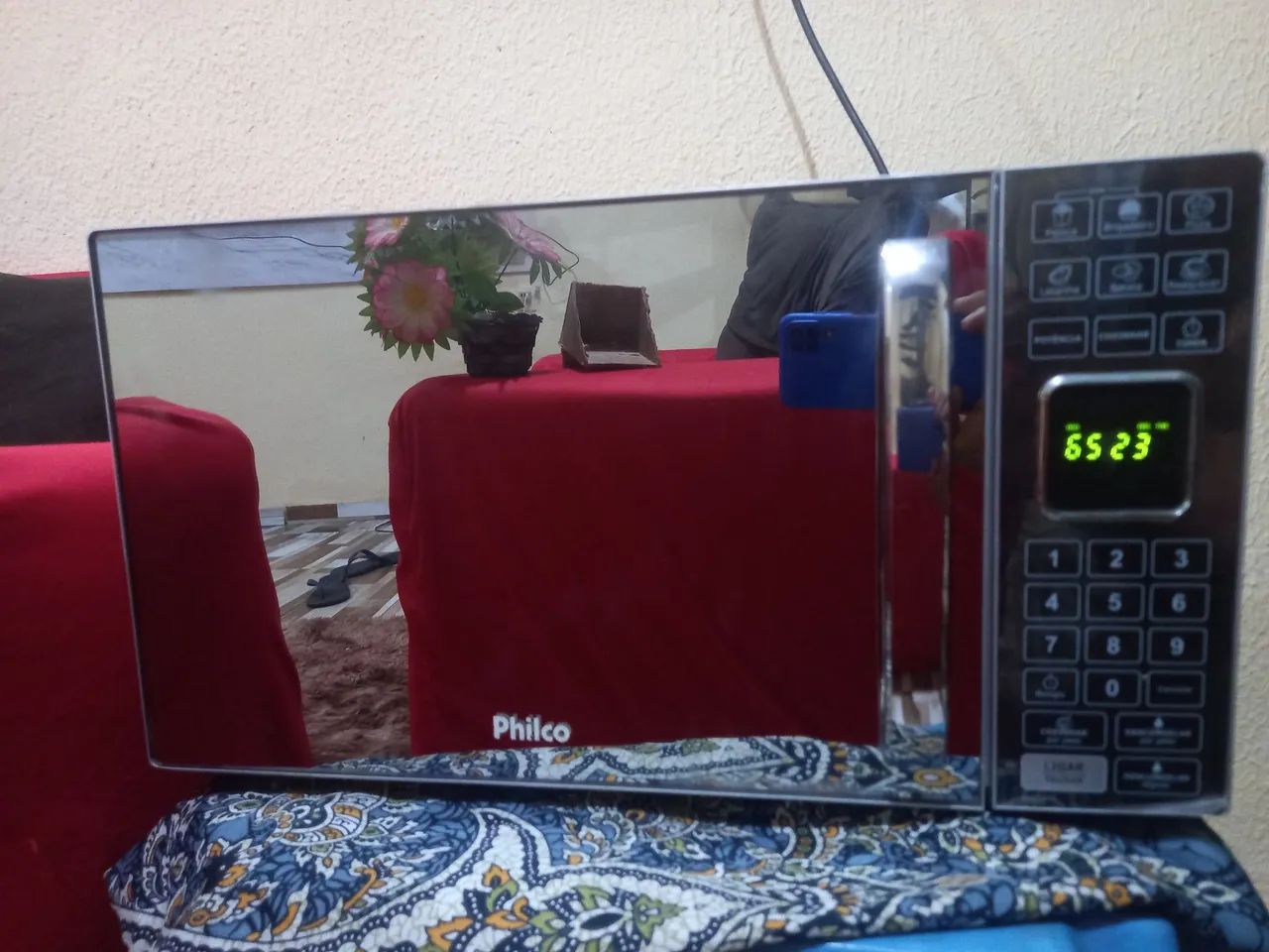 Micro-ondas philco 25L espelhado funcionando normal 