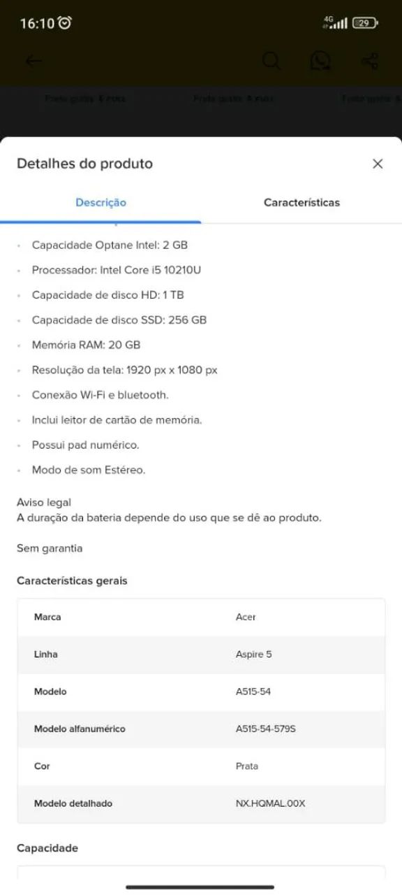 Notebook Acer aspire 5 excelente  - Foto 2