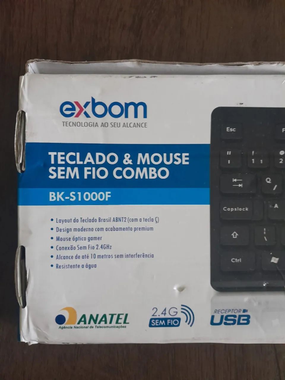 Kit Teclado E Mouse Sem Fio Exbom Bk-S1000 - Foto 2