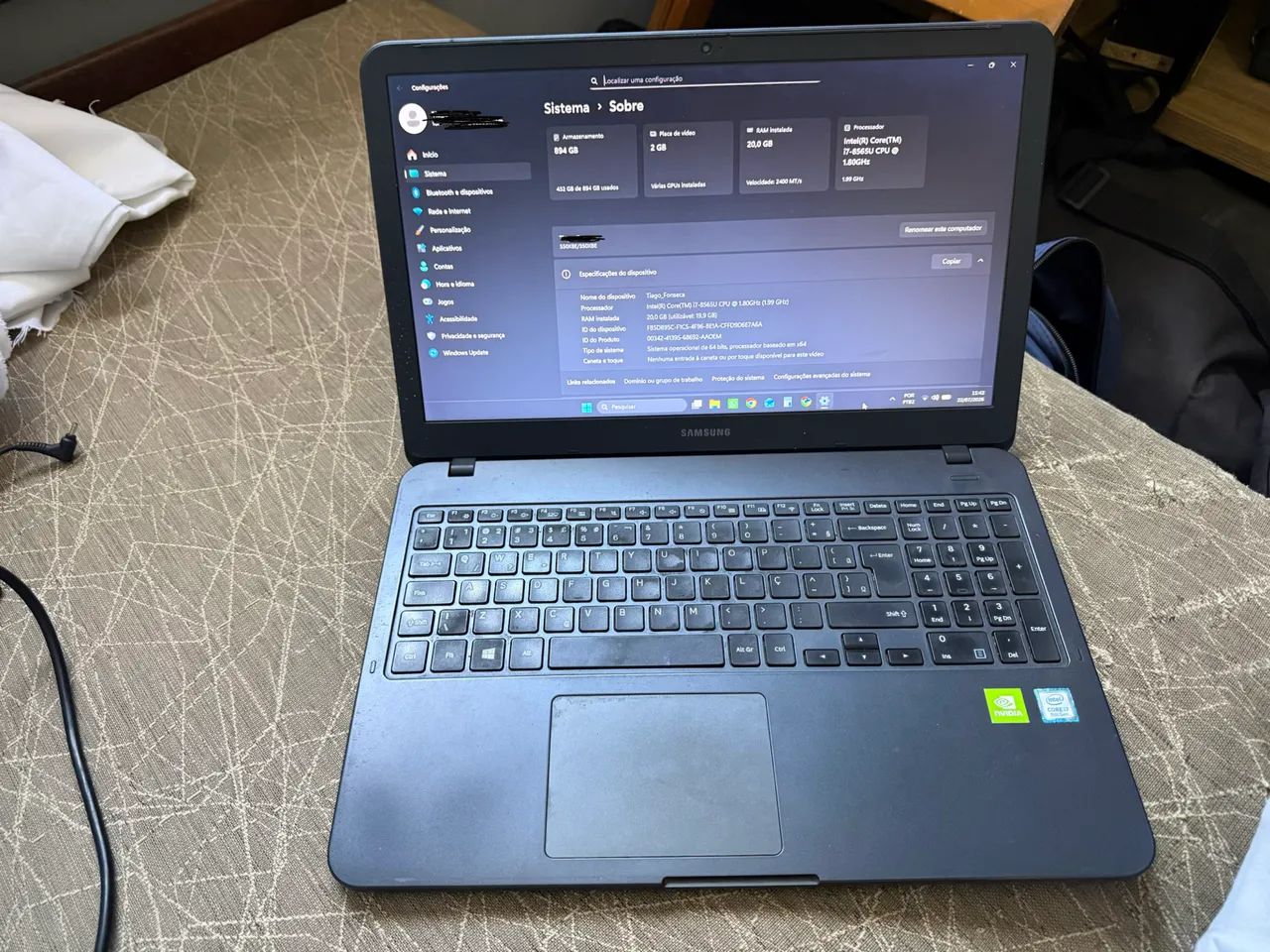 NOTEBOOK SAMSUNG EXPERT i7 8gen 20GB RAM SSD 1TB - Foto 2