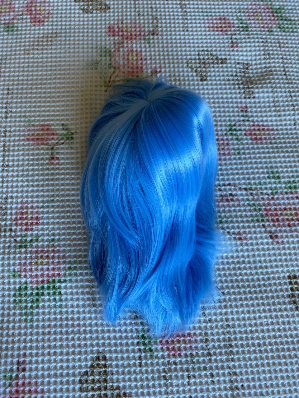 Peruca curta azul cosplay - Foto 2