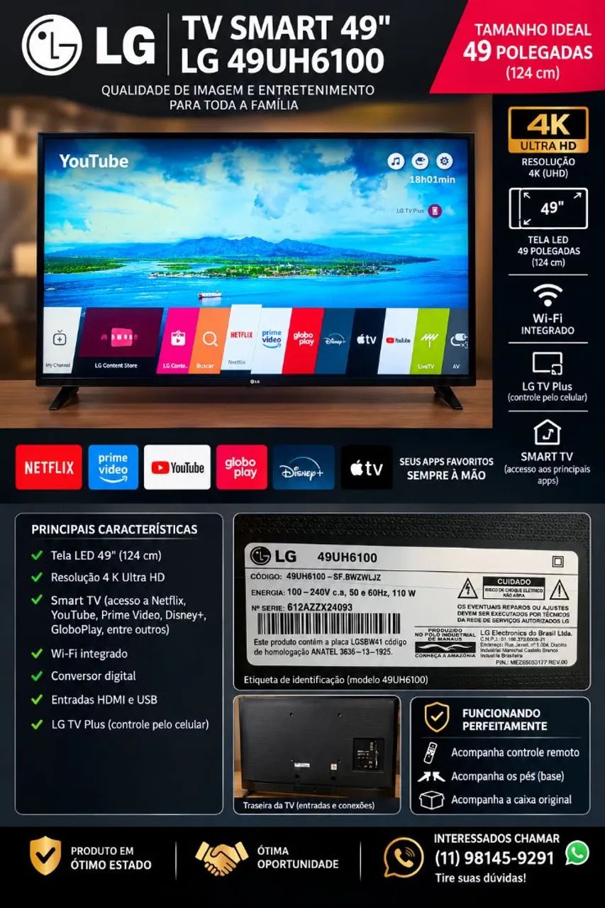 Tv 49 smartv LG 
