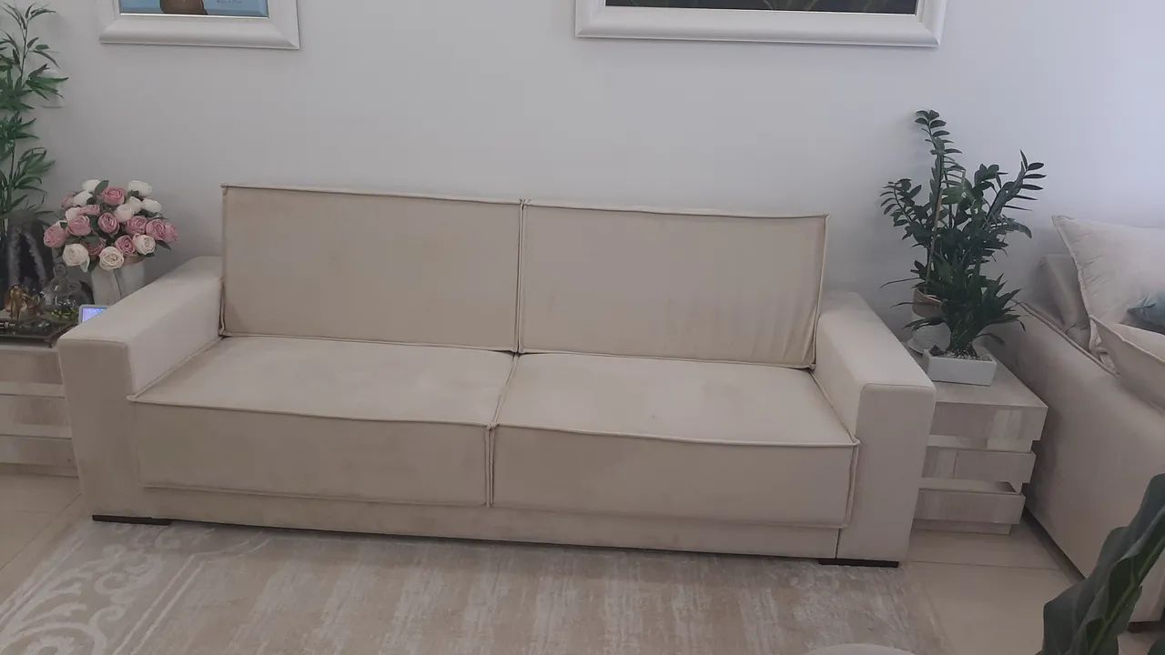 SOFÁ 4 LUGARES SEMI NOVO - Foto 5